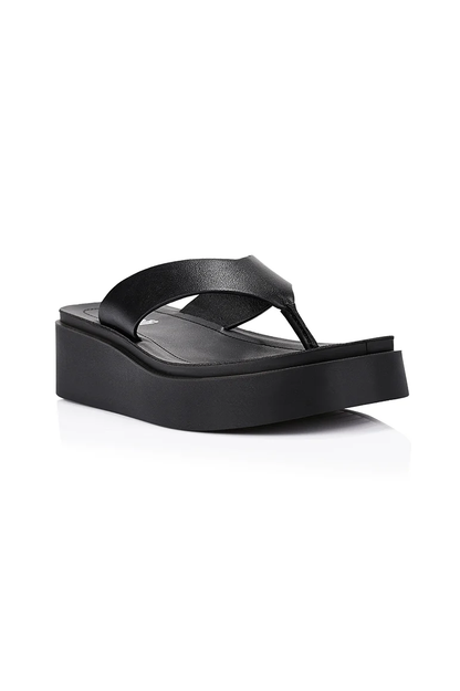 Raptor Flatform Thongs in Black